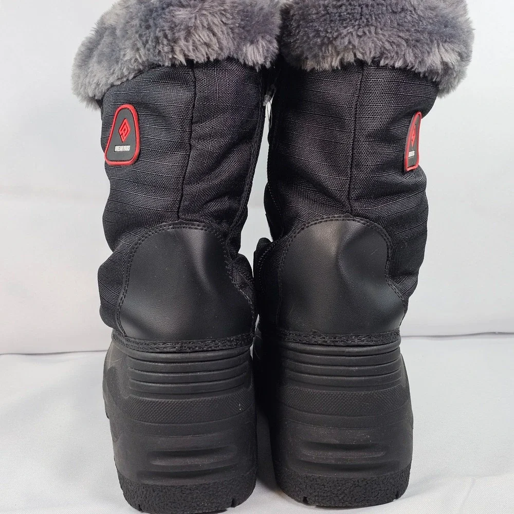 Dream Pairs Womens 6 Black Thinsulate Winter Snow Boots Fur Lined Waterproof New